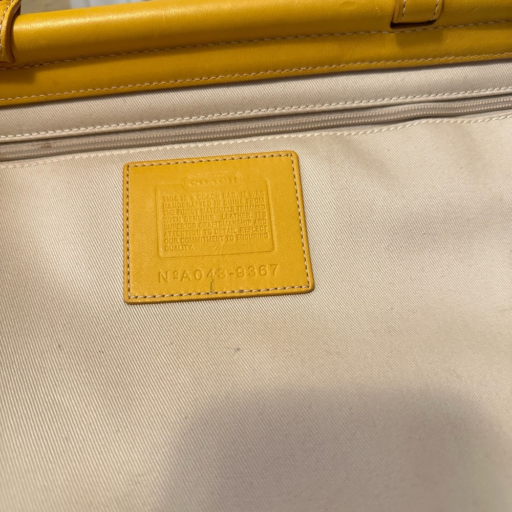 Coach Vintage Tote Bag, Yellow and Lime Green - Picture 11 of 15